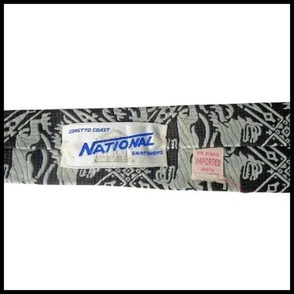 Vintage Wide Necktie with Heraldic Lions, Geek Chic Tie Early 60s - Picture 4 of 11